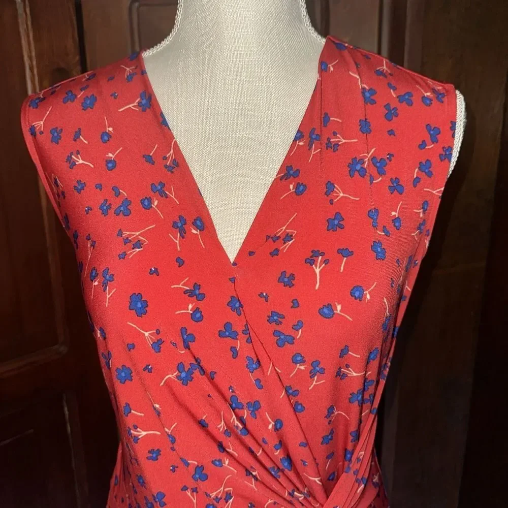 Banana Republic Women's‎ Faux Wrap Dress Front Knotted Dress Size XSP